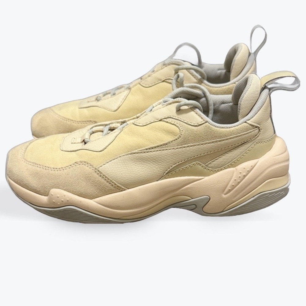 Puma Thunder Desert Particle Beige Leather Suede Chunky‎ Sneakers Womens 7